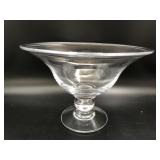 Signed Simon Pearce Heartland Pedestal Glass Bowl