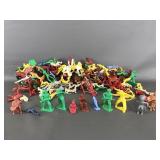 Mpc Vintage Plastic Western Cowboys + Soldiers