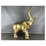 Vintage Mid-century Modern Brass Elephant Statue
