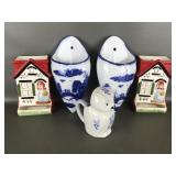Vintage Reproduction Wall Pockets & Toothpick