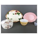 Vintage Pyrex Mixing Bowl, Cross Stitch Casserole