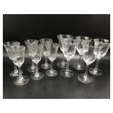 Vintage Crystal Wine & Water Goblets