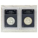 Lot Of (2) Silver Franklin Half Dollars