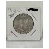 1962d Franklin Half Dollar 90% Silver