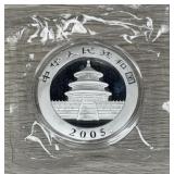 2005 Panda 1oz .999 Fine Silver
