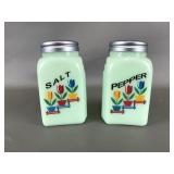 Vintage Jadeite Tulip Roman Arch Salt & Peppers