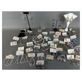 Vtg & Modern Silver Tone Costume Jewelry Earrings
