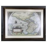 Reproduction Abraham Ortelius Map Of Americas