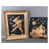 Embossed Or Hammered Copper Relief Scandinavian