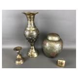 India-style Brass Urn/ Vase, Brass Bell, And More!