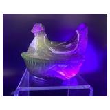 Glowing Westmoreland Manganese Purple Hen On Nest