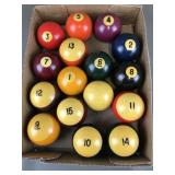 Vintage Set Of Billiard Balls For Pool