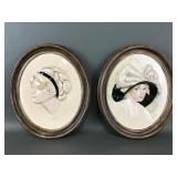 Vtg Erma Gilliland Duncan Ceramic Victorian Wall