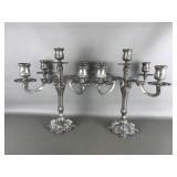 Silver-tone Ornate Calendabras