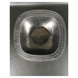 Vtg Wilton Armetale Geometric Metal Serving Bowl