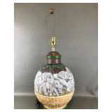 Handmade Ceramic Elephant Stampede Table Lamp