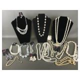 Vintage & Modern Faux Pearl Costume Jewelry