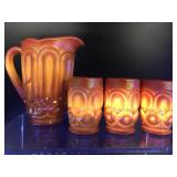 Weishar Moon & Star Carnival Mini Glass & Pitcher