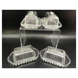 Candlewick Glass Butter Dishes