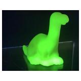 Fenton Glowing Burmese Glass Dinosaur Figurine