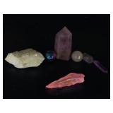 Glowing Titanium Rainbow Aura Quartz & More