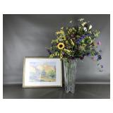 Gilt Framed Signed Holzman Watercolor Painting &