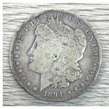 1894-s Morgan Silver Dollar 90% Silver Coin