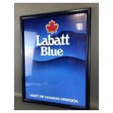 Vintage Labatt Blue Framed Advertising Sign