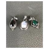 Vintage Sterling Silver Necklace Pendants