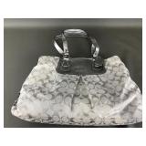 Coach White And Silver Purse