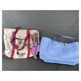 Coach Sky Blue Tote And Coach Pink And Tan
