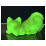 Fenton Glowing Burmese Stretching Kitten Figurine