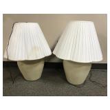 Ceramic Cream Lamps With Shades