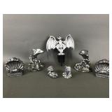 Vintage Hudson Pewter Bears, Card Holders &