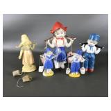Vtg Plastic & Bisque Dutch Figurines