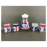 Vintage Nasa Apollo Space Juice Carafe W Glasses