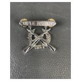 Vintage Sterling Silver Usmc Rifle Expert Badge