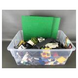 Tote Filled With Legos Including Baseplates