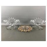 Imperial Candlewick Boopie Candle Holders &
