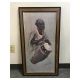 Vintage Mid-century African Drummer W.m. Otto