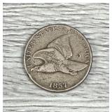 1857 Flying Eagle Cent One Cent Coin