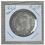 1824 Bust Half Dollar 90% Silver Coin