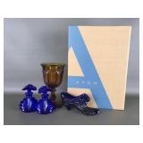 Avon Colored Glass Scented Vases & More