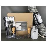 Floating Square Shelves, Velour Bathmat, Stainless