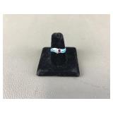 Sterling Silver Simulated Opal Ladies Ring