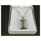 Jade & Sterling Silver Chinese Character Necklace