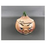 Anthropomorphic Ceramic Garlic Jar