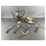 Roger & Sons Silver Plated Teapot & More