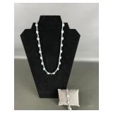 Sterling Silver Turquoise Link Necklace & Bracelet