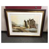 Signed Wayne Cooper Weathered Barn & Silo
